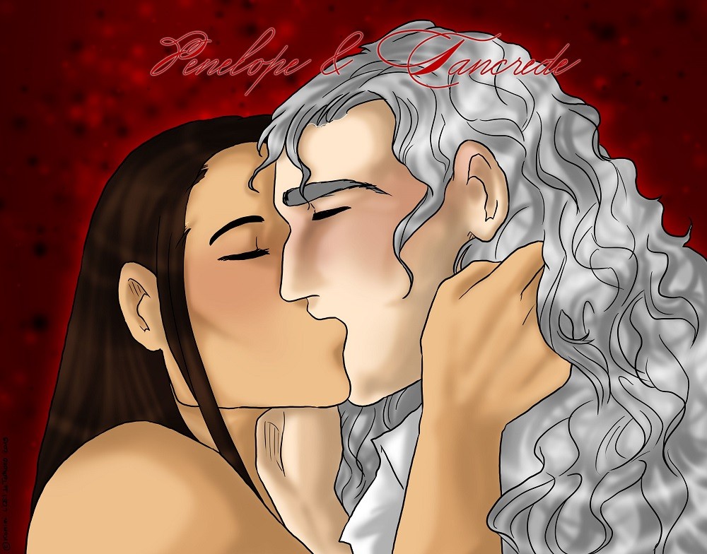 Pénélope et Tancrède - baiser