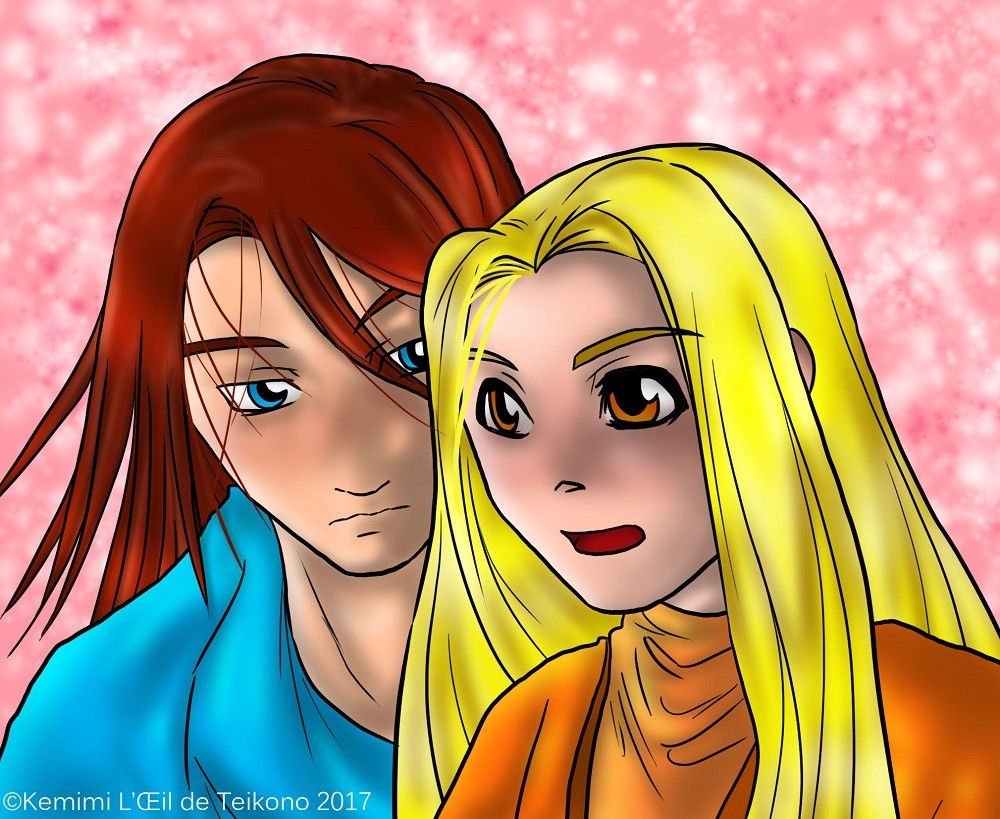 Discussion (fond rose)