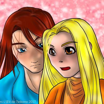 Discussion (fond rose)