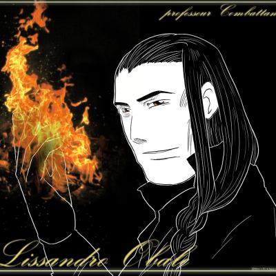 Lissandro avec une carte de feu