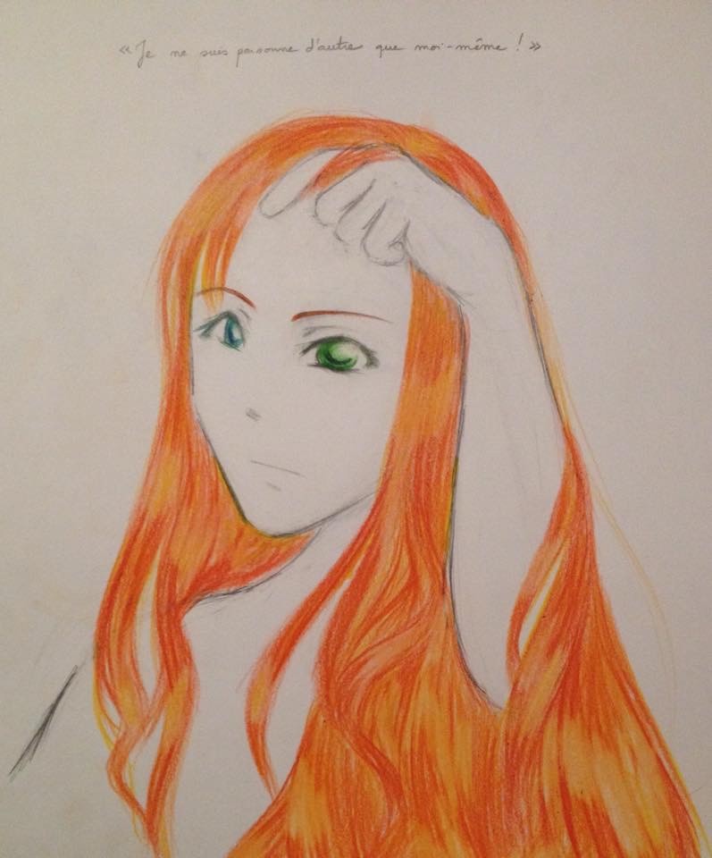 Portrait (crayons de couleur)