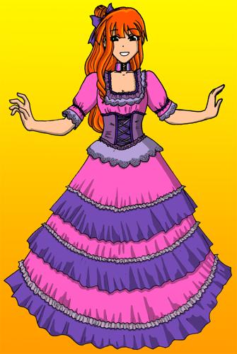 Pauline en robe victorienne