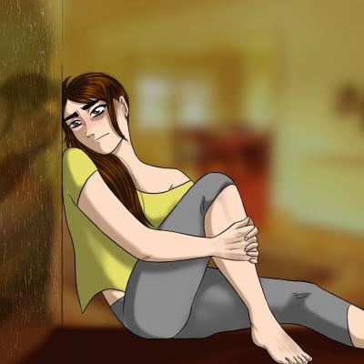 Violette pensive