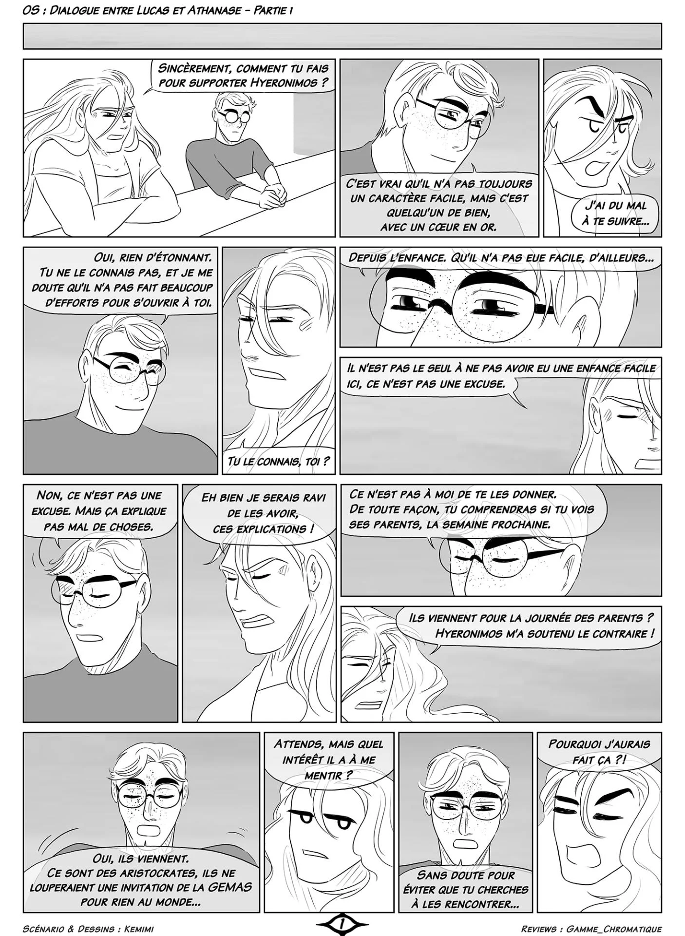 Dialogue entre Lucas et Athanase 1 - Page 1